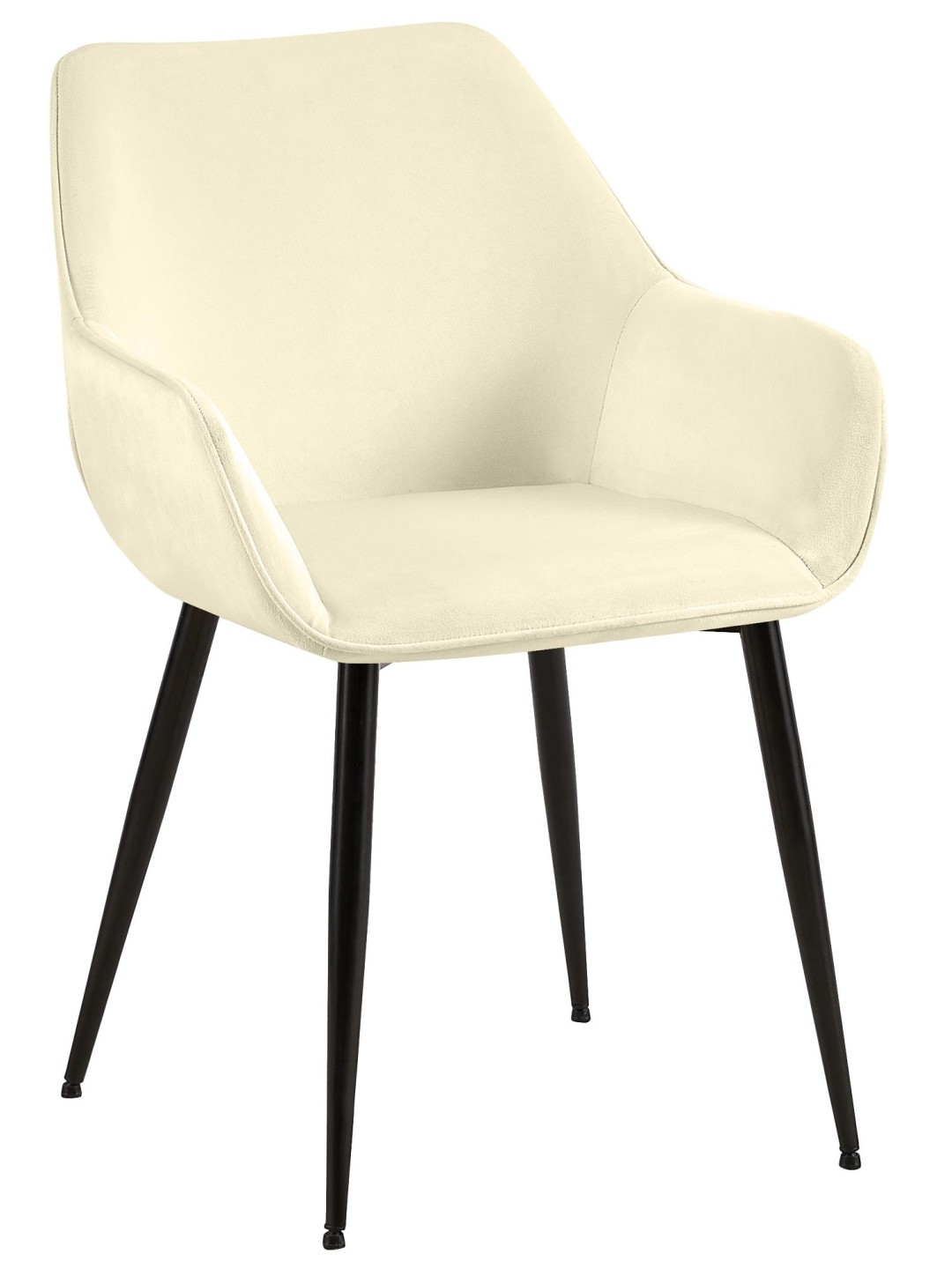 Scaun de sufragerie Luena catifea, crem