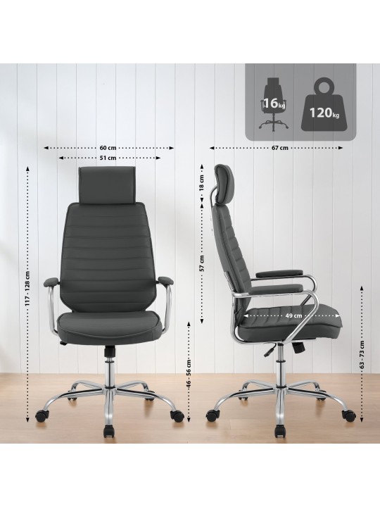 Scaun de birou Rako, gri Scaun de birou Rako, gri