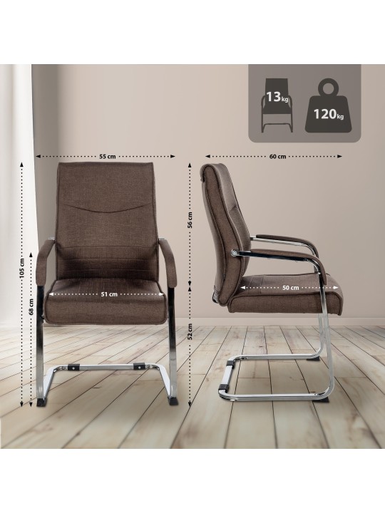 Scaun vizitator stofa Hobart, maro