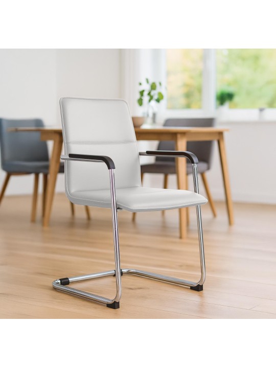 Scaun vizitator Seattle, alb Scaun vizitator Seattle, alb