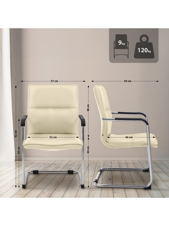 Scaun vizitator Seattle, crem Scaun vizitator Seattle, crem