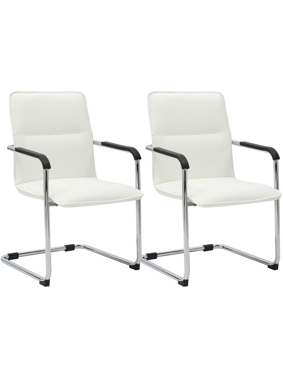 Set de 2 scaune vizitator Seattle, alb