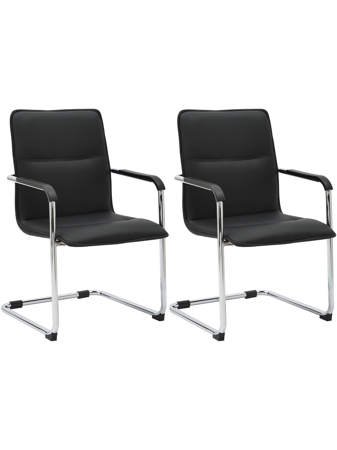 Set de 2 scaune vizitator Seattle, negru