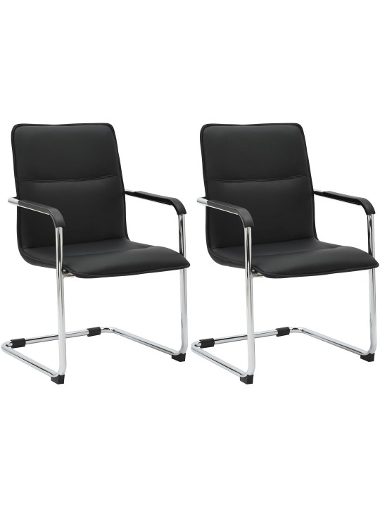 Set de 2 scaune vizitator Seattle, negru
