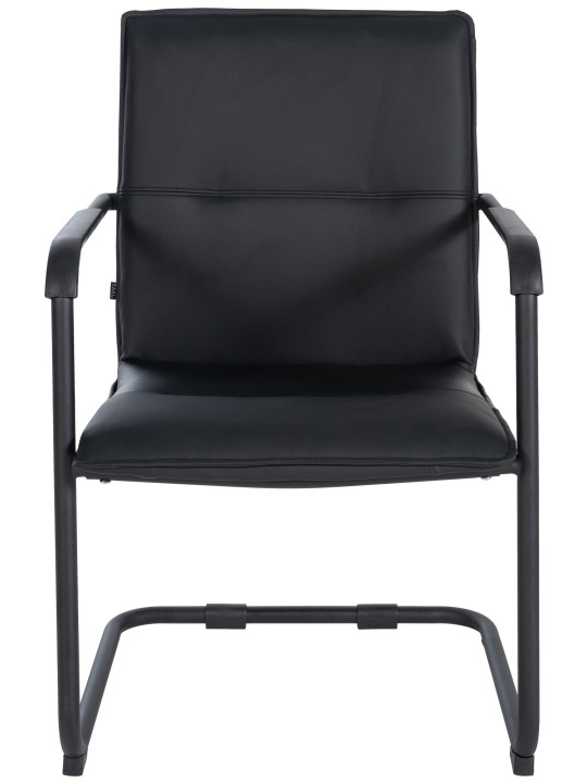 Set de 2 scaune vizitator Seattle, negru/negru