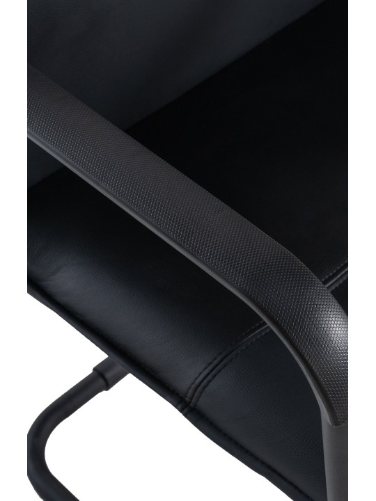 Set de 2 scaune vizitator Seattle, negru/negru