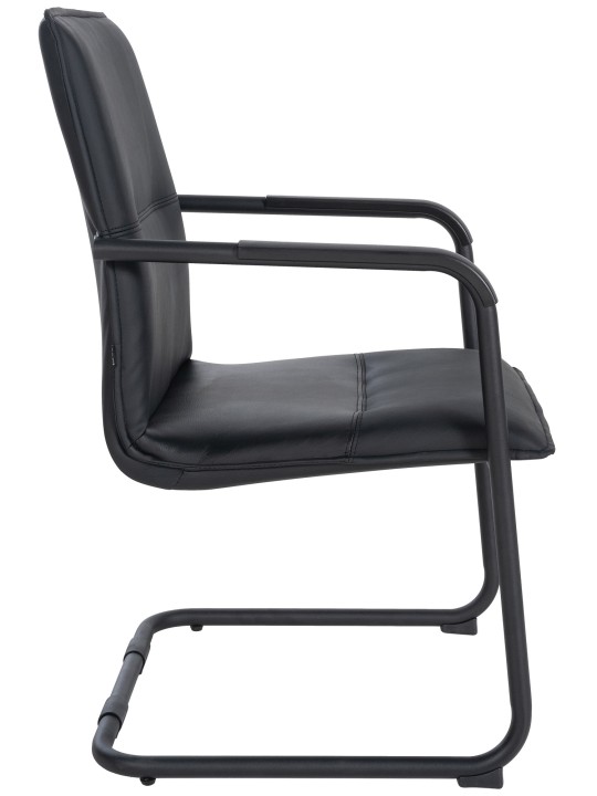 Set de 2 scaune vizitator Seattle, negru/negru
