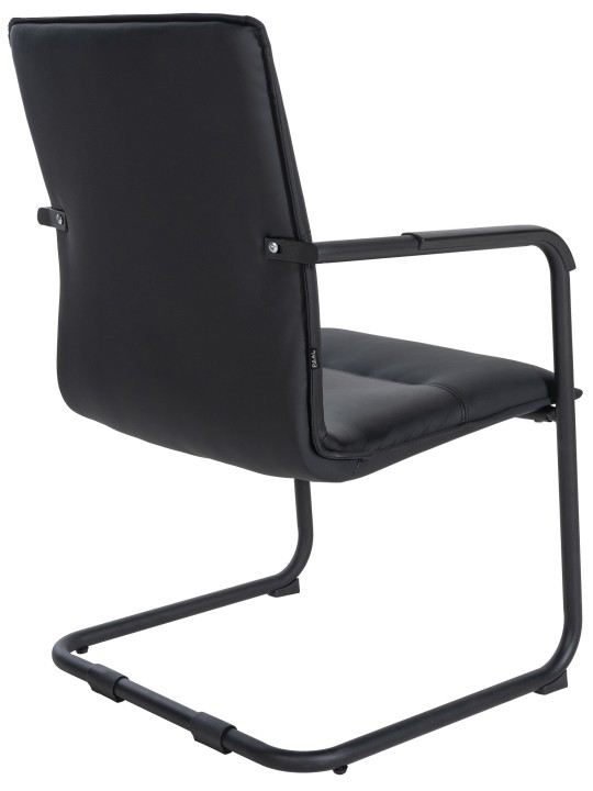Set de 2 scaune vizitator Seattle, negru/negru