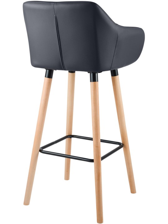 Scaun de bar Grant imitatie piele, negru Scaun de bar Grant imitatie piele, negru