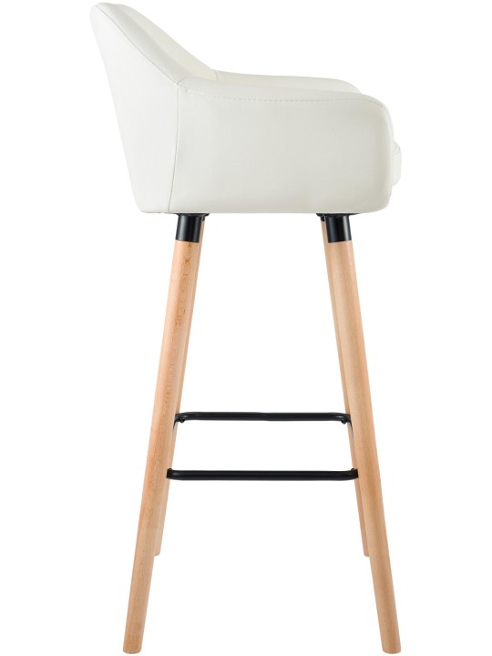 Set 2 taburete de bar Grant imitatie piele, crem Set 2 taburete de bar Grant imitatie piele, crem