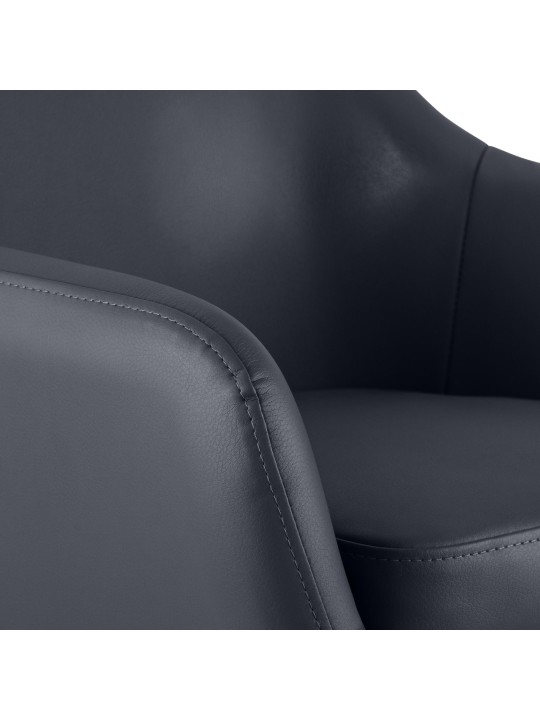 Set 2 taburete de bar Grant imitatie piele, negru