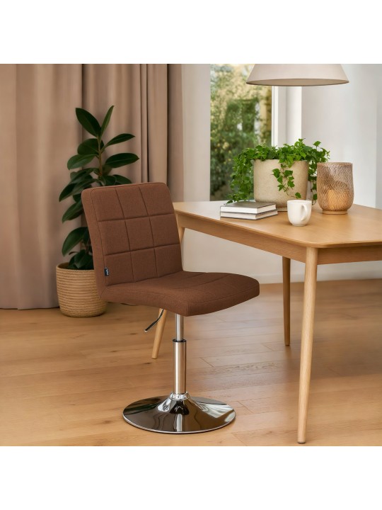 Scaun Ricky stofa, maro