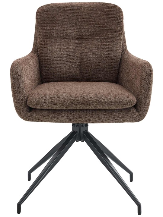 Set 2 scaune de sufragerie din material Pickett, maro