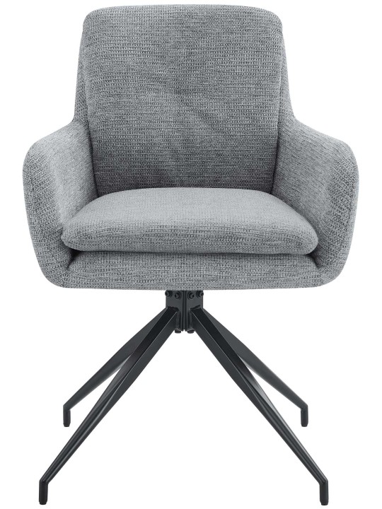 Set 2 scaune de sufragerie din material Pickett, gri