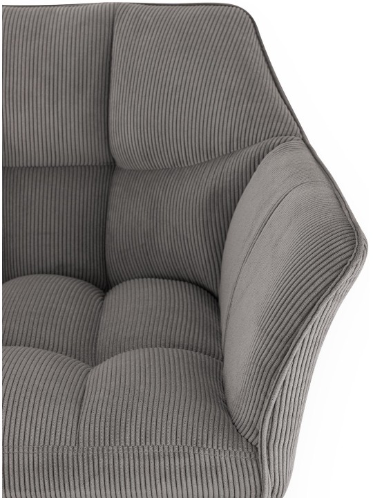 Scaun de bar Damaso W Cord cu cadru de 4 picioare, taupe