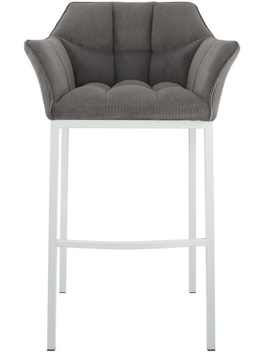 Scaun de bar Damaso W Cord cu cadru de 4 picioare, taupe