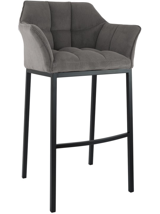 Scaun de bar Damaso B Cord cu cadru de 4 picioare, taupe
