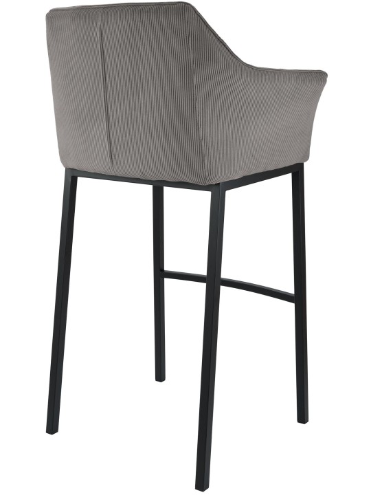 Scaun de bar Damaso B Cord cu cadru de 4 picioare, taupe