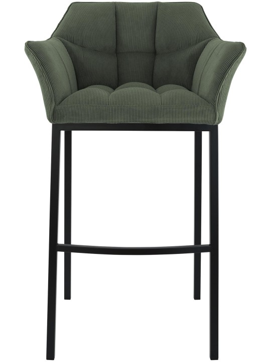 Scaun de bar Damaso B Cord cu cadru de 4 picioare, verde