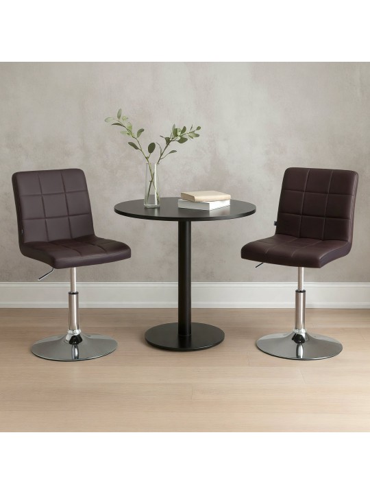 Scaun Ricky imitatie piele, maro