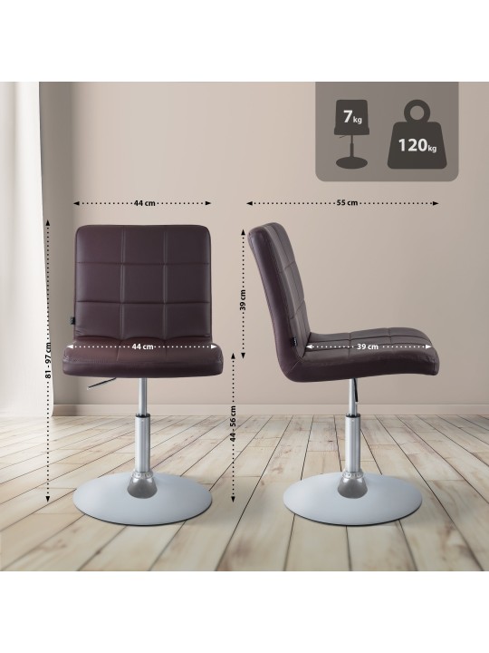 Scaun Ricky imitatie piele, maro