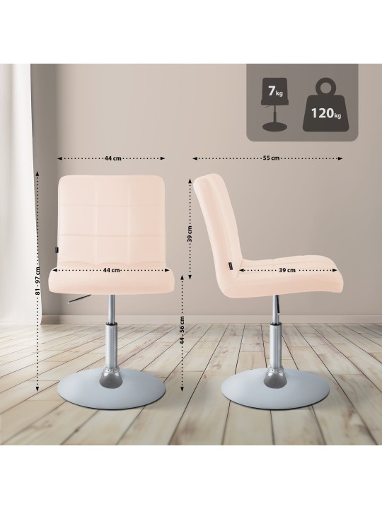 Scaun Ricky imitatie piele, crem Scaun Ricky imitatie piele, crem