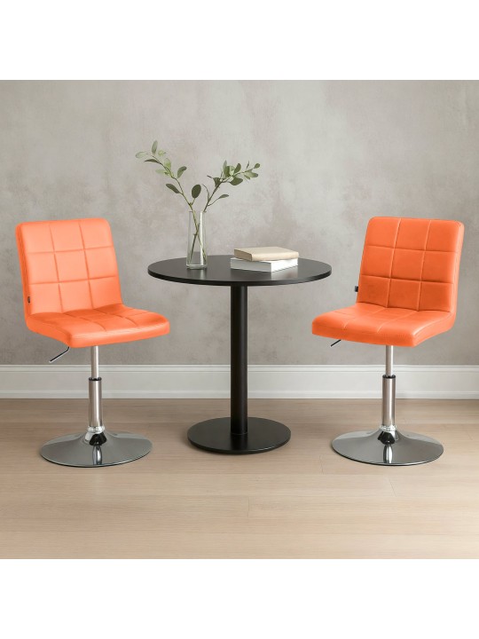 Scaun Ricky imitatie piele, portocaliu