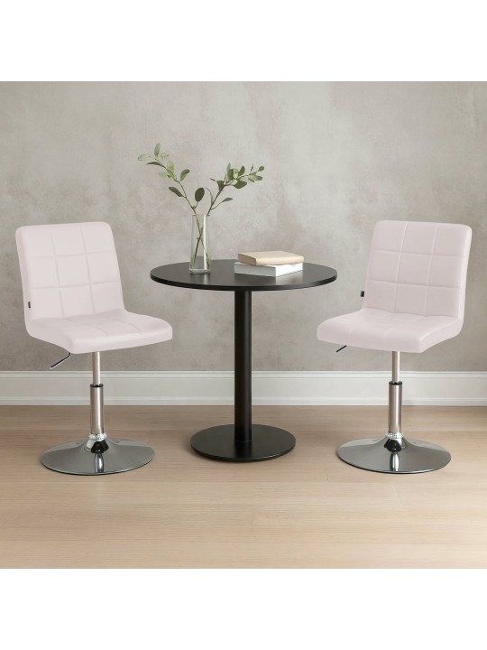 Scaun Ricky imitatie piele, alb