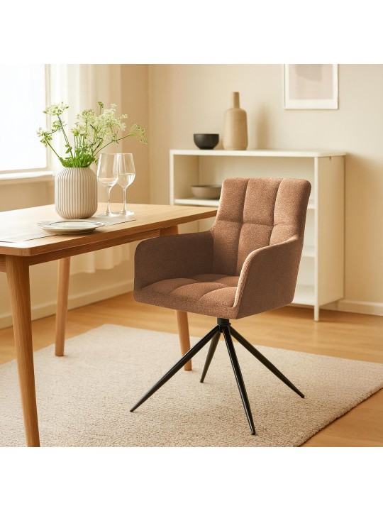 Scaun de sufragerie stofa Jonah, portocaliu