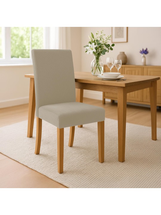 Scaun de sufragerie Ina Cord lumina antica, maro deschis