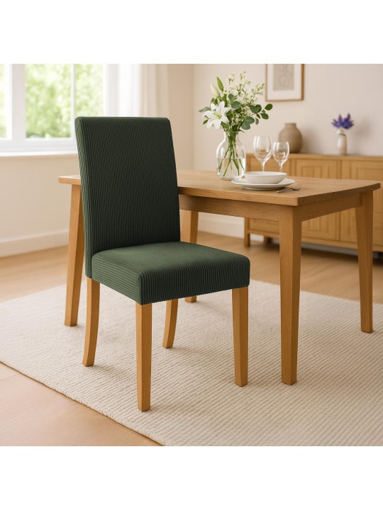 Scaun de sufragerie Ina Cord lumina antica, verde