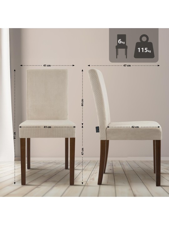 Scaun de sufragerie Ina Cord antique dark, maro deschis