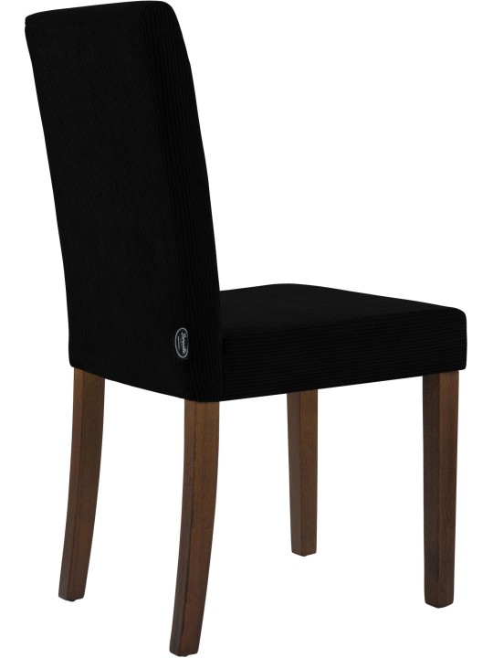 Scaun de sufragerie Ina Cord antique dark, negru