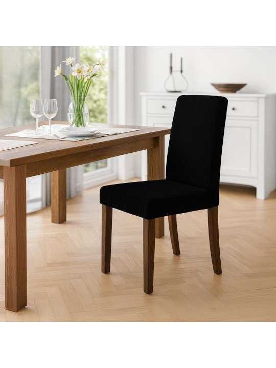 Scaun de sufragerie Ina Cord antique dark, negru