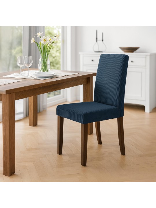 Scaun de sufragerie Ina Cord antique dark, albastru