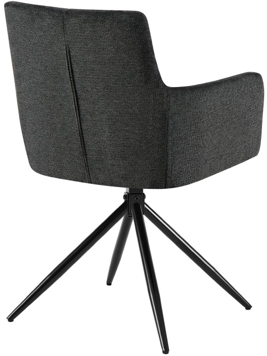 Set 2 scaune de sufragerie stofa Jonah, negru Set 2 scaune de sufragerie stofa Jonah, negru