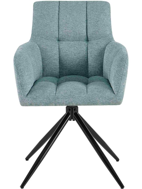 Set 2 scaune de sufragerie stofa Jonah, turcoaz