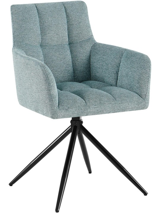 Set 2 scaune de sufragerie stofa Jonah, turcoaz