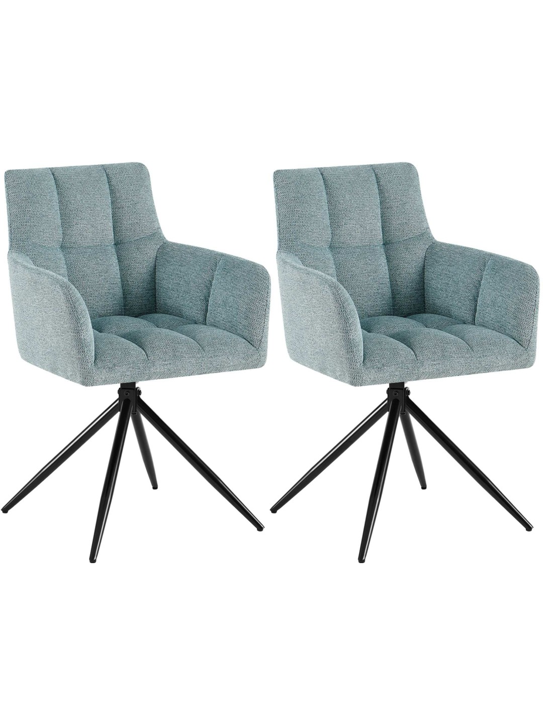 Set 2 scaune de sufragerie stofa Jonah, turcoaz