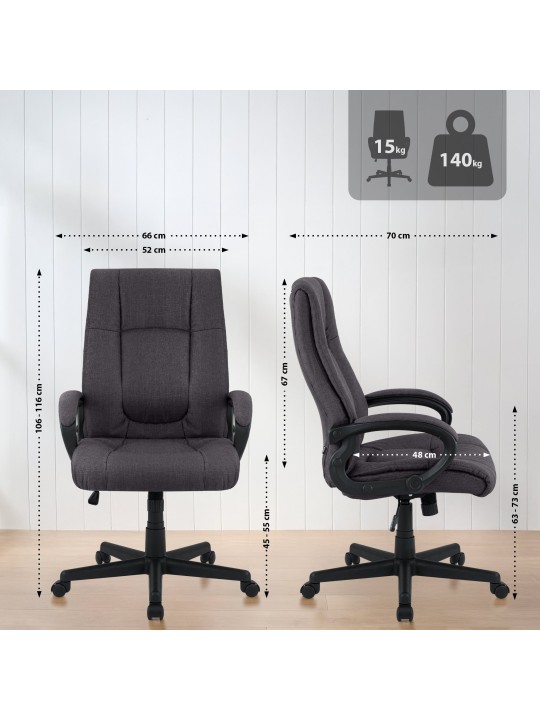 Scaun de birou XL Sparta stofa, negru