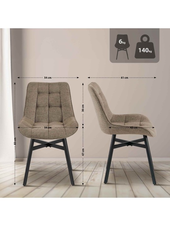 Scaun Colby stofa, taupe Scaun Colby stofa, taupe