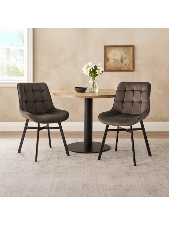 Scaun Colby Velvet, maro