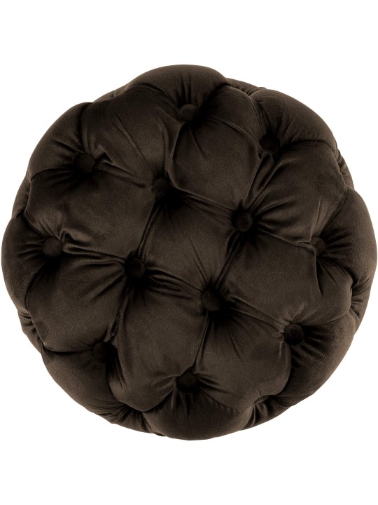 Taburet Drancy Velvet M, maro închis