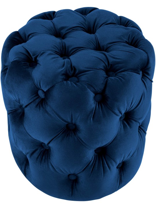 Taburet Drancy Velvet M, albastru