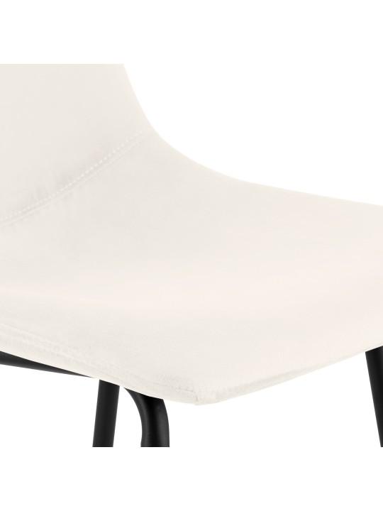 Scaun de bar Altona catifea, crem