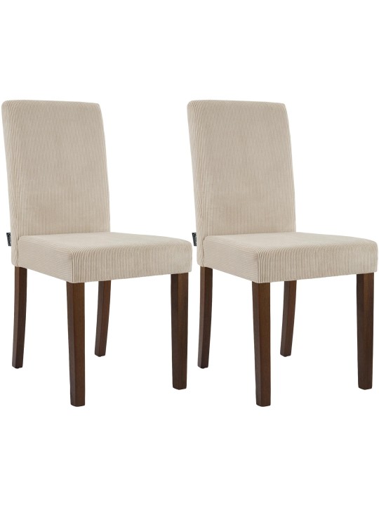 Set 2 scaune de sufragerie Ina Cord antique dark, maro deschis