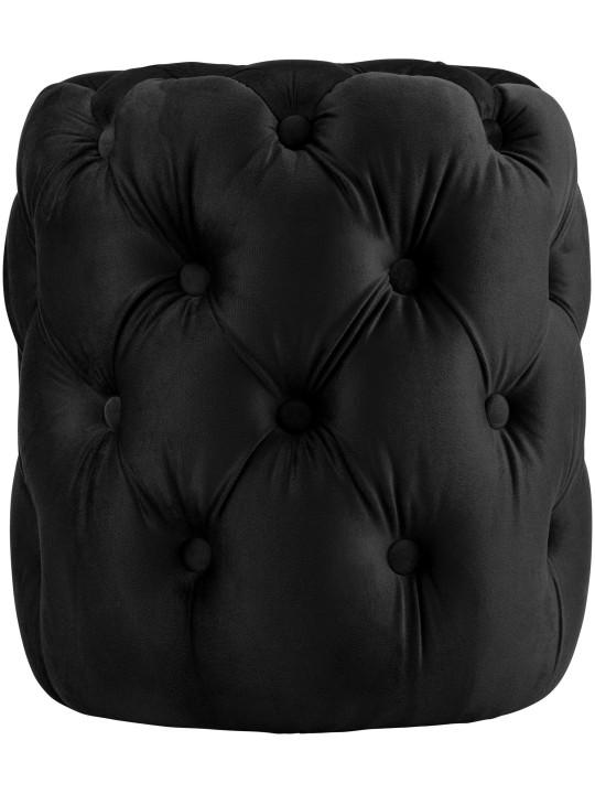 Taburet Drancy Velvet M, negru