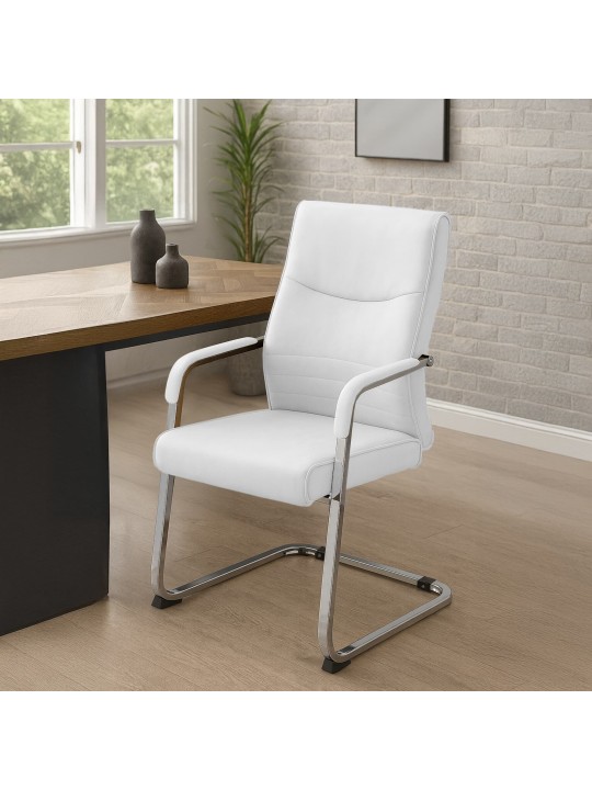 Set 2 scaune vizitator Hobart, alb Set 2 scaune vizitator Hobart, alb