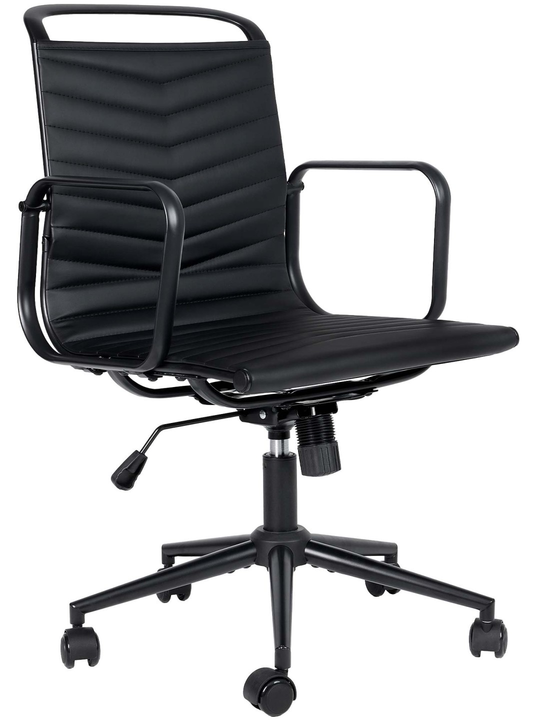 Scaun de birou Bakers imitatie piele, negru