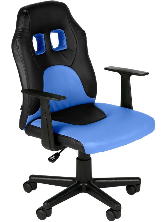 Scaun de birou pentru copii Fun, negru/albastru